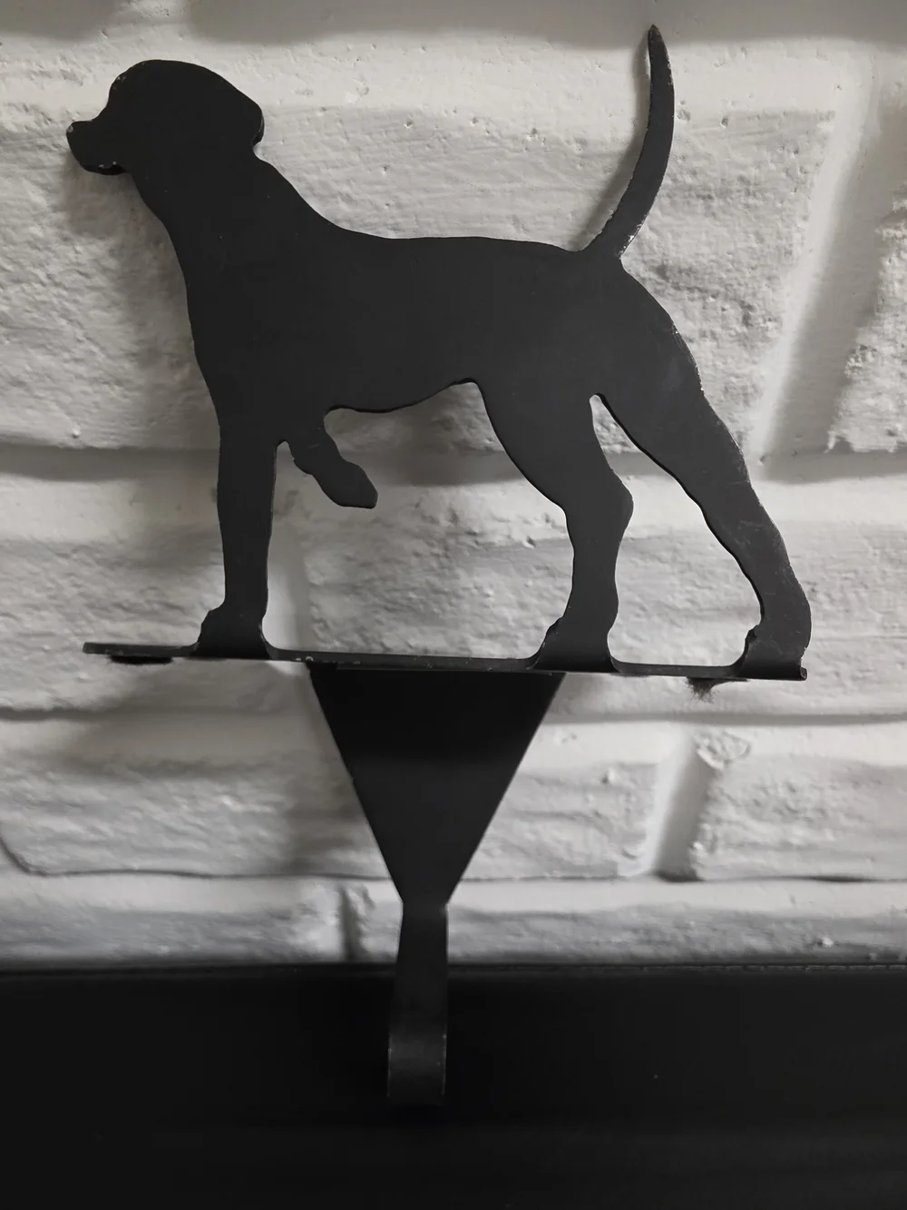 Vintage Cabela’s Metal Dog Christmas Stocking Holder Mantel Hook